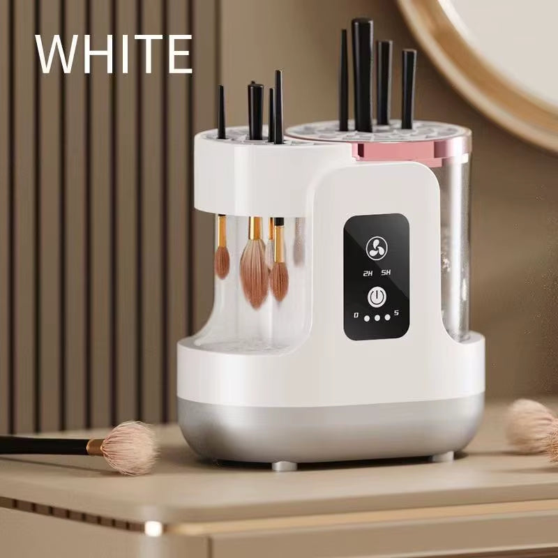 Electric Multi-Functional Makeup Brush Cleaner with Brush Dryer One-Click Control Digital Timer USB Charging